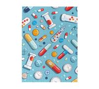 Cartoon medicine pattern Printed Wooden Puzzle 500 Piece, Cute Puzzle Game in Plastic Box for Family Entertainment and Brain Training Gifts