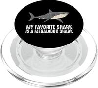 Cartoon Megalodon My Favourite Shark is a Megalodon Shark PopSockets PopGrip for MagSafe