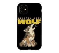 Cartoon Mexican Gray Wolf Breed Animal Lover Cute Wolves Case for iPhone 11