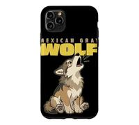 Cartoon Mexican Gray Wolf Breed Animal Lover Cute Wolves Case for iPhone 11 Pro Max