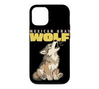 Cartoon Mexican Gray Wolf Breed Animal Lover Cute Wolves Case for iPhone 12/12 Pro