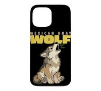 Cartoon Mexican Gray Wolf Breed Animal Lover Cute Wolves Case for iPhone 13 Pro Max