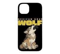 Cartoon Mexican Gray Wolf Breed Animal Lover Cute Wolves Case for iPhone 14 Plus