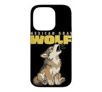 Cartoon Mexican Gray Wolf Breed Animal Lover Cute Wolves Case for iPhone 14 Pro
