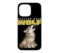 Cartoon Mexican Gray Wolf Breed Animal Lover Cute Wolves Case for iPhone 14 Pro Max
