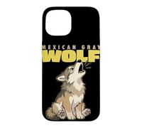 Cartoon Mexican Gray Wolf Breed Animal Lover Cute Wolves Case for iPhone 15