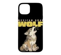 Cartoon Mexican Gray Wolf Breed Animal Lover Cute Wolves Case for iPhone 15 Plus