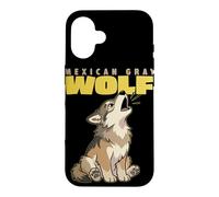 Cartoon Mexican Gray Wolf Breed Animal Lover Cute Wolves Case for iPhone 16