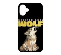 Cartoon Mexican Gray Wolf Breed Animal Lover Cute Wolves Case for iPhone 16 Plus