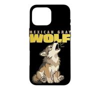 Cartoon Mexican Gray Wolf Breed Animal Lover Cute Wolves Case for iPhone 16 Pro Max