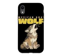 Cartoon Mexican Gray Wolf Breed Animal Lover Cute Wolves Case for iPhone XR