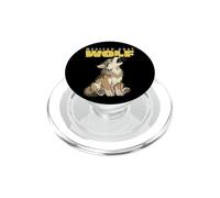 Cartoon Mexican Gray Wolf Breed Animal Lover Cute Wolves PopSockets PopGrip for MagSafe