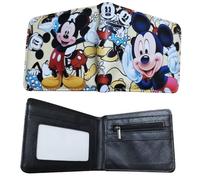 Cartoon Mickey Character PU Leather Wallet, Bifold Short Wallet with ID Window, Portable Compartments Purse, Coin & Card Holder, Travel Purse for Kids & Teens, Perfect for Birthdays, Holidays