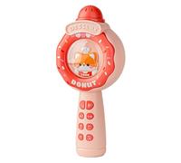 Cartoon Microphone - Playful Music Toy, Interactive Karaoke Gadget | Child-Friendly Recording Light Show, Fun Musical Toy Microphone for Living Room Kids’ Stage, Toddler Activity Area