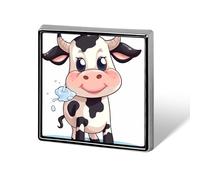 Cartoon Milk Cow Lapel Pin Brooches Square Fashion Brooch Pin Cute Button Badges Alloy Button Pins Enamel Pins Metal Pinback for Hat Shirt Clothing Bags