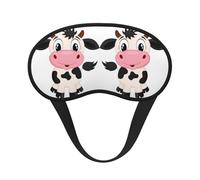 Cartoon Milk Cow Print Adjustable Eye Cover for Sleeping, Comfortable, Pressure-Free and Breathable Sleeping Masks