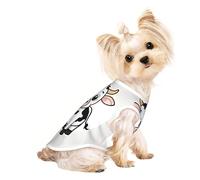Cartoon Milk Cow Print Dog Shirt Summer Pet T-Shirts Stretchy Cats Dogs Tee Shirt Sleeveless Tank Top Dog Vest