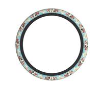 Cartoon Milk Cow Print Steering Wheel Cover Non-Slip All Seasons Protection Comfortable Cars Accessory