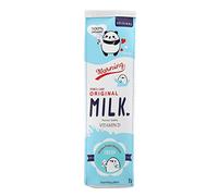 Cartoon Milk Pencil Case, 3 Colors Cartoon Milk Stationery Bag Waterproof PU Large Capacity Pencil Case Storage Bag for Student Girls Office School Supplies(Blue)