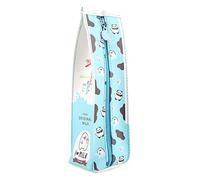 Cartoon Milk Stationery Bag Large Capacity Pencil Case Waterproof PU Storage Premium Zipper Eco-Friendly Durable Fine Workmanship Compact Size Pen Cosmetic Cute Design for Young People
