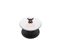 Cartoon Min Pin Small Dog Breed Yes, I am the crazy Pinscher PopSockets Adhesive PopGrip