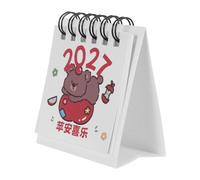 Cartoon Mini Desk Calendar 2027 Portable Stand up Monthly Planner