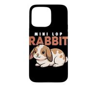 Cartoon Mini Lop Rabbit Animal Lover Cute Rabbits Case for iPhone 15 Pro Max