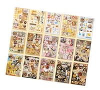 Cartoon Miniature Scene Sticker Dessert House Scenery Sticker for Scrapbooking Journaling Photo Album Phone Case Luggage Vintage Book for Scrapbooking