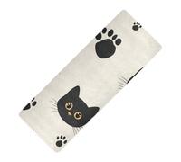 Cartoon Minimalist Black Cats printed yoga mats for home workout Thick 1 mm for men non slip, with bags tapete para ejercicio 71x26 inches
