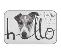 Cartoon Minimalist Hello Dog Summer dog cooling mat gel Self Cooling 38" x 23" cool mats for rabbit indoor washable camas frias para perros M