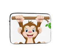 Cartoon monkey (1) Pattern 12 inch laptop bag, inner protective sleeve, portable and suitable for business trips or travel