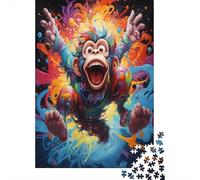 Cartoon Monkey 1000 Pieces Adult Jigsaw Puzzles Festive Gifts Family Challenging Educational Challenge Home Decoration for Adults Gifts Ideas 1000pcs (75x50cm)