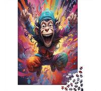 Cartoon Monkey 1000 Pieces Adult Jigsaw Puzzles Festive Gifts Family Challenging Educational Challenge Home Decoration for Adults And Kids Age 12 Years Up 1000pcs (75x50cm)