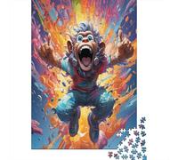 Cartoon Monkey 1000 Pieces Jigsaw Puzzles for Adults Festive Gifts Family Challenging Educational Games Home Decoration for Adults Gifts Ideas 1000pcs (75x50cm)