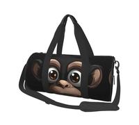 Cartoon Monkey Avatar Travel Duffel Bag Sports Gym Bag, Lightweight Overnight Weekender Bag With Shoes Compartment Yoga Gym Sports Bag For Men Women