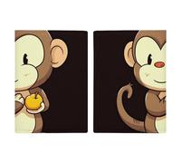 Cartoon Monkey Holding Fruit Passport Holder, ID Card Protector Case Passport Holder with Slot Passports Travel Wallet Document Cover for Women And Men