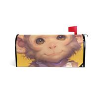 Cartoon Monkey Lavender Decorative magnetic mailbox covers for spring cute mailbox cover winter standard size Caja de correos