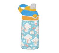 Cartoon Monkey Milk White Chritmas Blue Water Bottle with Leak Proof Spout Lid Lightweight Tritan Plastic Water Bottle for Travel, Camping, Sports termos para agua Fria