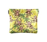 Cartoon Monkeys Palm Trees Coin Purse Mini Purse Small Change Bag, Travel Storage for Cosmetics, Headphones, Jewelry, Cartoon Monkeys Palm Trees, One Size, Cartoon Monkeys Palm Trees