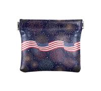 Cartoon Monkeys Palm Trees Coin Purse Mini Purse Small Change Bag, Travel Storage for Cosmetics, Headphones, Jewelry, Colorful Fireworks Flag Stripes, One Size, Colorful Fireworks Flag Stripes