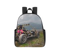 Cartoon Monster Off-Road Vehicle Highschool Backpacks 12.40x5.12x14.17inch Backpack Purse Multipurpose Casual High School Backpacks Business Travel School,Office