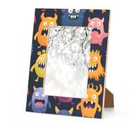 Cartoon Monster Picture Frame 8x10, Funny Graffiti 8x10Photo Frame Horizontal &Vertical Display 8 by 10Wooden Picture Frame for Desktop or Wall Decoration