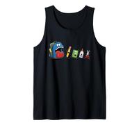Cartoon Monster School Bag Eating School Supplies Tank Top