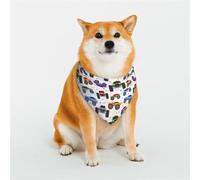 Cartoon Monster Trucks1 Pattern Dog Bandanas, Comfortable Cotton Triangle Bibs Scarfs for Dogs Or Cats, Cute Pet Kerchief for Small Medium Large Dogs-Small