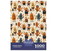 Cartoon Monsters Jigsaw Puzzle for Adults 1000 Piece Jigsaw Puzzle Paper Fun Pattern Home Decor 52x38cm/1000pcs
