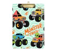 Cartoon Monsters Truck Colorful clipboard Waterproof Transparent for Nurses Home Contractor Size 9 x 12 Gold