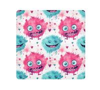 Cartoon Monsters3 Camera Wrap Cloth, Squares Magic Self-Adhesive Cloth for Lens Camera Anti-Scratch Lens Protector Makeup Wrap Cloth Bag 17.7" x 17.7"