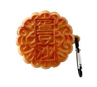 Cartoon Moon Cake Shape Silicones Case AntiDust Cover For 1 2 Earphone Case Protective Skin Antifall Cover Attractive