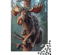 Cartoon Moose Tree Jigsaw Puzzle Bundle for Adults And Kids Age 12+ 1000 Pieces Sturdy Cardboard Puzzle 52x38cm/1000pcs