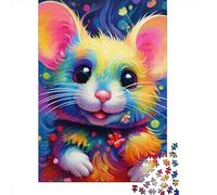 Cartoon Mouse 1000 Pieces Wooden Puzzles for Adults Jigsaw Puzzles Educational Game Challenge Toy 1000pcs (75x50cm)
